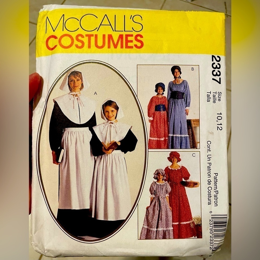 PRAIRIE UNCUT McCall’s Pattern 2337 Corset Bonnet Pilgrim Vintage 1999 Lagenlook